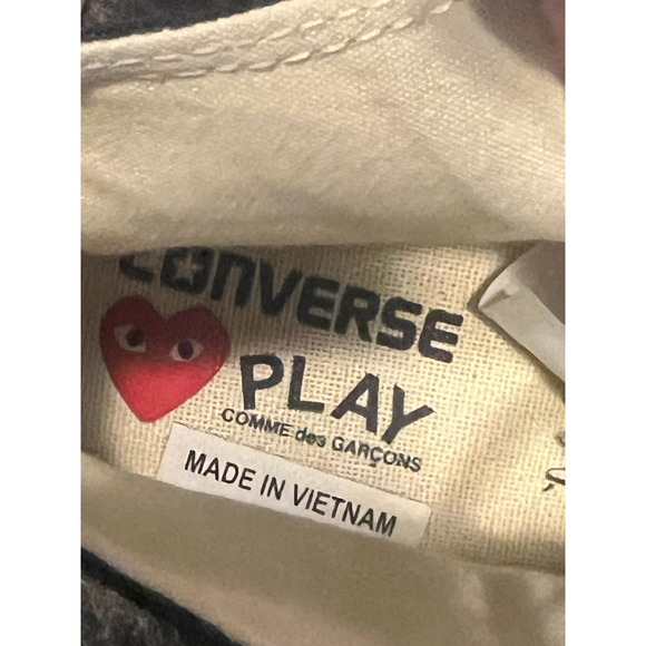 Like New Converse x Comme des Garcons Play Chuck 70 Hi Sneakers - Picture 11 of 12